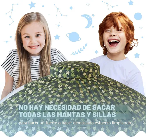 Vista 6 de Skywin Tienda de campaña de aire para niños con puerta (77" x 50") se construye en 30 segundos, tiendas de campaña para niños pequeños en interiores
