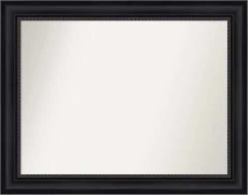 Vista 318 de Amanti Art Espejo personalizado, espejo de baño negro Astor, espejo de pared o espejo de tocador de baño sobre el fregadero (25 x 25 pulgadas)