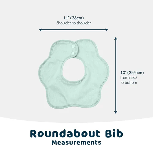 Vista 4 de Tiny Twinkle Roundabout Drool Bibs 3 Pack - 360 Rotating Water Resistant and Absorbent Teething Baby Bibs
