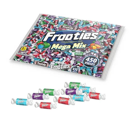 Vista 5 de Frooties Mega Mix - 450 unidades de caramelos masticables de sabor a fruta surtidos - Bolsa de más de 3 libras de golosinas a granel - 50.06 onzas