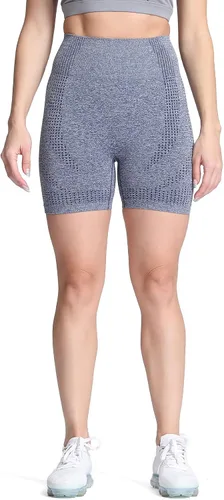 Vista 2 de Aoxjox Vital 1.0 & 2.0 - Pantalones cortos de ciclismo sin costuras para mujer, pantalones cortos de entrenamiento de cintura alta, pantalones