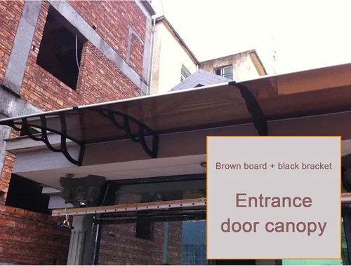 Vista 6 de Sun Shade Patio Window Awning,Outdoor Front Door Canopy,UV Rain Snow Protection One-Piece Polycarbonate Hollow Sheet,Air Conditioner Polycarbonate