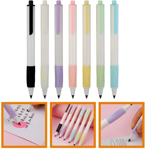 Vista 2 de MAGICLULU Lápices de bocetos para estudiantes, lápices de escritura, lápiz de grafito, lápiz automático, para estudiantes, papelería, abdominales