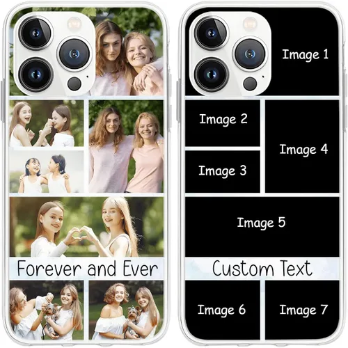 Vista 9 de CUBICER Funda personalizada para teléfono, fundas protectoras de pantalla con texto personalizado, regalos de cumpleaños para mujeres, hombres
