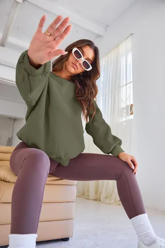 Vista 28 de EFAN Sudaderas de gran tamaño con cuello redondo Y2K para mujer, sudaderas con capucha para otoño, moda 2025, ropa para adolescentes y niñas, lindo