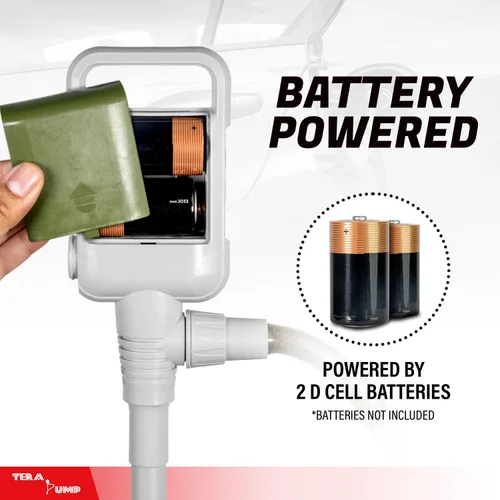 Vista 2 de TERA PUMP TRCDA de 2ª Generación - Bomba de Transferencia de Combustible Portátil con Parada Automática (2.5 Gal/Min) Tubo de Succión Ajustable