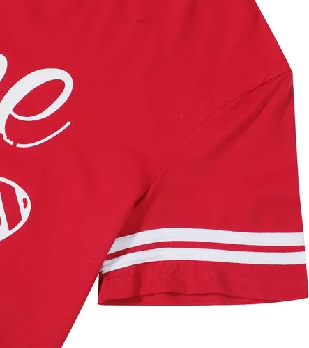 Vista 5 de Camisetas para el día del juego para mujer, camiseta gráfica de fútbol divertida, linda camiseta de competencia, camiseta casual de manga corta
