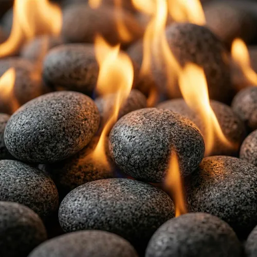 Vista 4 de Midwest Hearth Piedras de lava para chimenea y hoguera de gas (Mediano (1" - 2"))