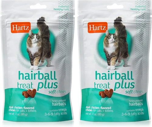 Vista 6 de Hartz Hairball Remedy Plus - Masticables suaves con sabor a pollo para gatos y gatitos