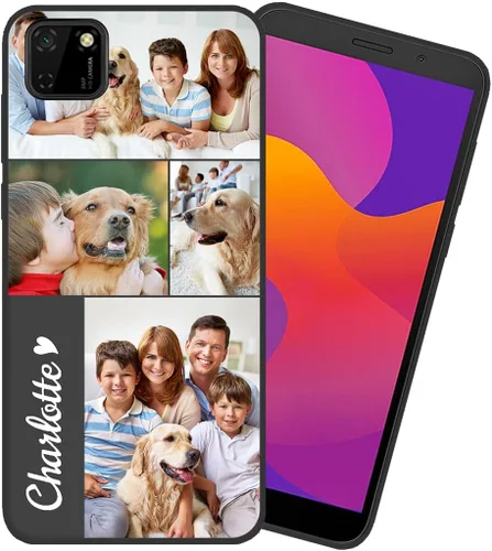 Vista 2 de Styletify Funda de teléfono personalizada para Huawei Honor 9S, collages de múltiples imágenes, funda de texto con foto, funda protectora a prueba