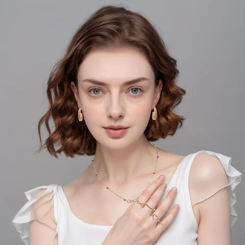 Vista 5 de Heliltd Juego de 46 joyas para mujer, pulseras ajustables, apilables, anillos para nudillos, collar en capas, aretes de aro de una sola capa