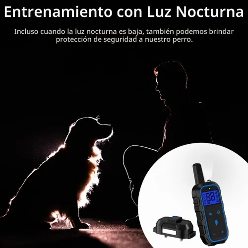 Vista 6 de Collar eléctrico de entrenamiento para perros con 4 modos de entrenamiento y control remoto recargable, rango impermeable de 3300 pies para perros