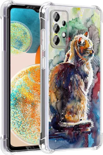 Vista 39 de Funda para Galaxy A23 5G, diseño de flores de mariposa azul, protección contra caídas, a prueba de golpes, carcasa protectora de cuerpo completo