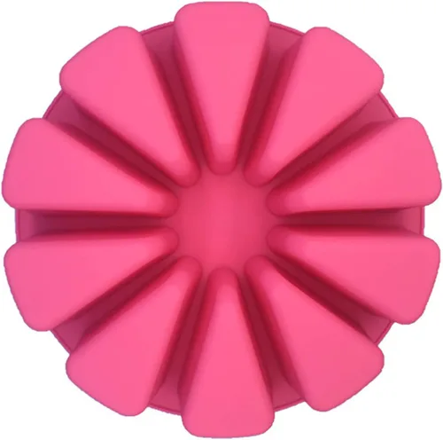Vista 7 de Moldes de silicona para hornear, molde triangular de 10 cavidades, molde para rebanadas de pizza para pan de maíz, brownies, magdalenas, pudines