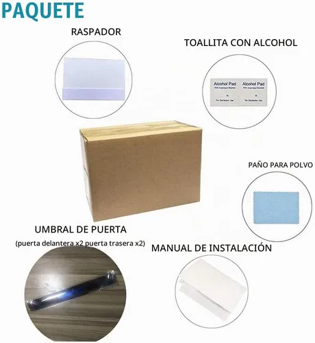 Vista 6 de LEXLEY Protector de umbral de puerta de cuero estilo fibra de carbono para Nissan Rogue 2014-2026 Rogue Sport 2017-2022, protector de umbral de Azul