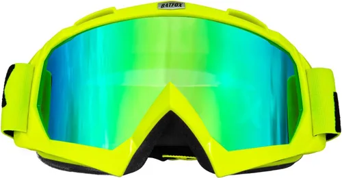 Vista 17 de BATFOX Gafas de Motocicleta Gafas Protectoras Moto de Cross Motocross Seguridad ATV Táctica Conducción (Azul Negro, Adulto)