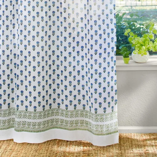 Vista 21 de Panel de cortina transparente blanco y dorado con alzapaños, 100% gasa de algodón, con pestaña superior o bolsillo para barra para decoración
