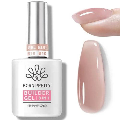 Vista 25 de Born Pretty Juego de Base y Capa Superior de 2 Piezas, Capa Superior de Alto Brillo, Gel Base para Uñas de Larga Duración con Acabado Brillante