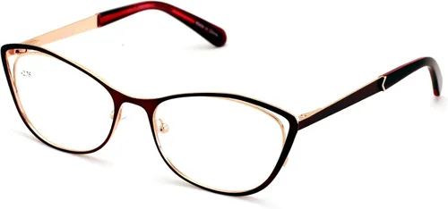 Vista 7 de Gafas de lectura con marco óptico Cateye de alta calidad para mujer, lectores de metal a la moda