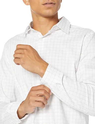 Vista 3 de Tienda Essentials Camisa de vestir elástica de manga larga ajustada para hombre