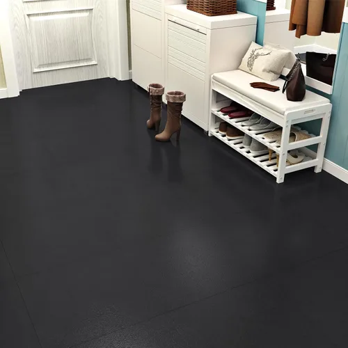 Vista 6 de Azulejos de vinilo autoadhesivos de mármol negro para baño, azulejos de vinilo autoadhesivos para despegar y pegar, azulejos de azulejos extraíbles