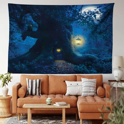 Vista 25 de Ambesonne Tapiz de arte afro, hombre negro fuerte con una corona de trazos impresión de pintura moderna, decoración de tela para colgar en la pared