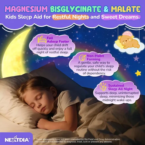 Vista 3 de Nextdia Gomitas de magnesio sin azúcar para niños, paquete de 2 + gomitas de colágeno para mujeres y hombres, 1 paquete