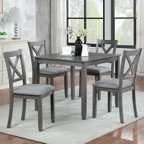 Vista 16 de Harper & Bright Designs Juego de mesa de comedor de 6 piezas con sillas