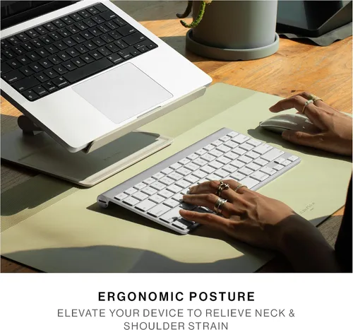 Vista 2 de Native Union - Soporte de escritorio para laptop de altura ajustable ergonómico – Compatible con MacBook Air/Pro, iPad, Dell, HP, Lenovo, Microsoft