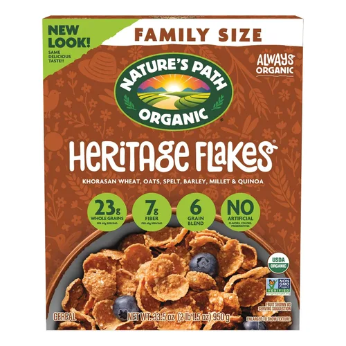 Vista 7 de Nature's Path - Cereal orgánico Heritage Crunch, 14 onzas (paquete de 1), sin transgénicos