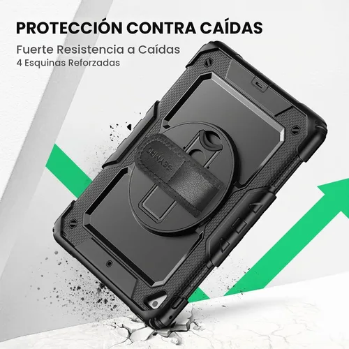Vista 8 de SEYMAC Funda para iPad de 6ª/5ª Generación de 9.7 Pulgadas, Funda Protectora Resistente de Cuerpo Completo a Prueba de Golpes con Protector