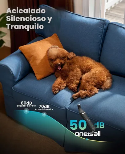 Vista 5 de Oneisall - Recortadora de pelo de perro con cuchillas dobles, recortadora de pelo para mascotas pequeñas sin cable, bajo nivel de ruido para Negro