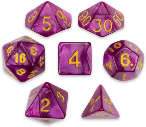 Vista 9 de Wiz Dice Serie II - Juego de dados poliédricos para juegos de rol de mesa de aventura con una bolsa de dados - Juego de dados DND, adecuado
