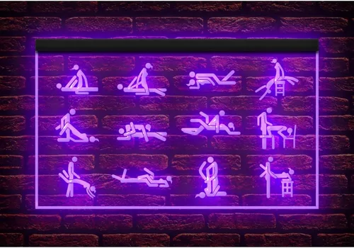 Vista 8 de 180029 Sex Funny Posture - Letrero de neón con luz nocturna LED para adultos, tienda de tienda, bar, pub, hombre, cueva