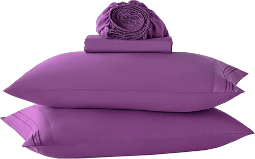 Vista 41 de Yibeizi - Juego de sábanas con estampado floral para cama de tamaño queen, sábanas de microfibra con patrón botánico boho, fundas para almohada
