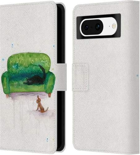 Vista 13 de Head Case Designs Wyanne Quiet Creative Animals 2 - Funda de piel con licencia oficial para Google Pixel 8 Silencioso creativo
