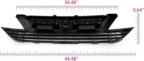 Vista 2 de Parrilla delantera superior e inferior cromada compatible con Honda CR-V 2007 2008 2009 Rejilla superior e inferior cromada