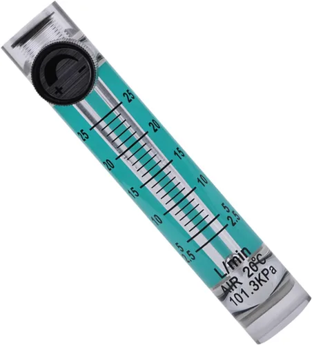 Vista 7 de Hilitand Caudalímetro de gas, medidor de flujo 2.5-25LPM con válvula de control para oxígeno aire gas
