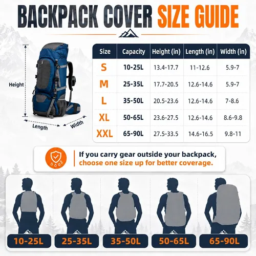 Vista 6 de Frelaxy - Funda impermeable para mochila, nivel de impermeabilidad de 10000 mm, estructura multicapa ultrarresistente mejorada, correa con hebilla