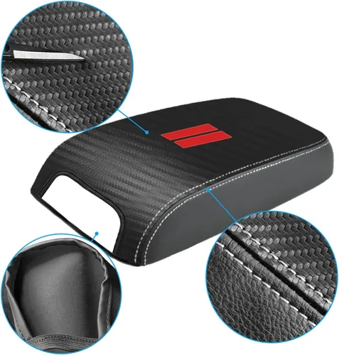 Vista 5 de Funda para reposabrazos de consola central adecuada para Dodge Charger 2011-2023, para Chrysler 300 2011-2022 de cuero antiarañazos, protector
