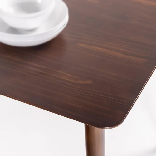 Vista 4 de Zinus Jen - Mesa de comedor de madera maciza de 47 pulgadas, fácil montaje, color espresso