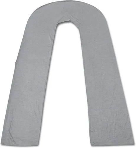 Vista 5 de Meiz Funda de almohada de embarazo, funda de almohada de embarazo refrescante en forma de U, funda de almohada de embarazo de 55 x 31 pulgadas