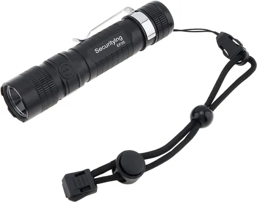 Vista 6 de SecurityIng EF05 Linterna magnética EDC recargable USB-C, 887 lúmenes, 5 modos de zoom, IPX-6 resistente al agua, mini linterna LED con clip, cable