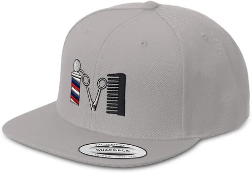 Vista 14 de Speedy Pros Gorra Snapback para hombre, de ala plana, con logotipo de peluquero, bordado, de acrílico