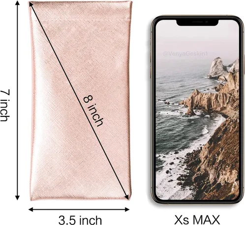 Vista 2 de Vemiss Paquete de 3 fundas para lentes, bolsa suave y portátil para lentes de sol