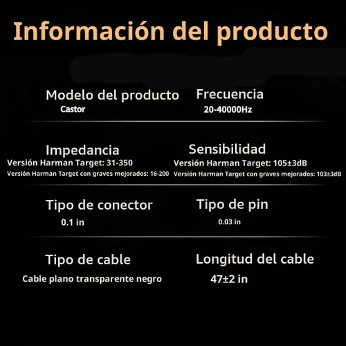 Vista 5 de KZ Castor - Auriculares IEM con cable con micrófono, doble magnético de 0.394 pulgadas + controlador dinámico de 0.394 pulgadas, objetivo Harman
