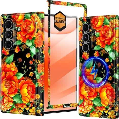 Vista 42 de Hekodonk Funda para Galaxy Z Flip 7, compatible con MagSafe, protector de pantalla integrado, protección de bisagra, magnética, delgada, a prueba