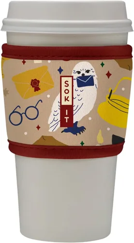 Vista 185 de Sok It HotSok Coffee & Tea - Funda de neopreno con aislamiento reutilizable (floral abstracto)