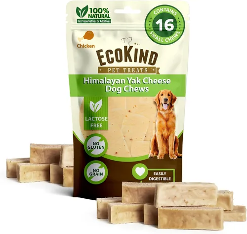 Vista 15 de EcoKind Premium Gold Yak Cheese Masticables para Perros del Himalaya, golosinas saludables para perros pequeños, totalmente naturales, masticables