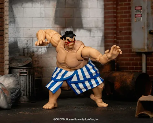 Vista 4 de Jada Street Fighter II E. Figura de acción Honda – Juguetes de escala 1:12